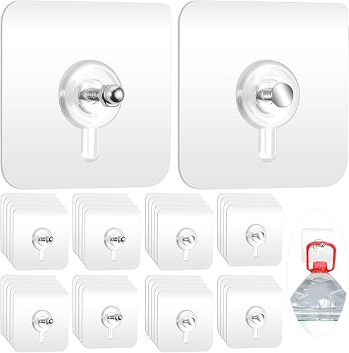 Yimomoyi 40 Pezzi Appendi Quadri Senza Chiodi, Ganci Adesivi per Quadri, Chiodi Adesivi per Quadri Muro, Appendere Quadri Senza Chiodi Trasparenti, Appendi Quadri Adesivi Per Orologio, Foto, Pittura - Honorern