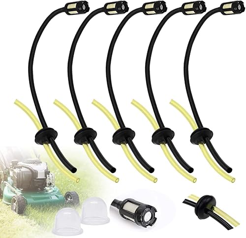 Tubo Carburante Universale Tubo Carburante Tosaerba Tubo Carburante Benzina Tubo Flessibile Carburante Tubo Benzina Filtro Kit di Sostituzione con Filtro Primer Lampadina per Decespugliatore - Honorern
