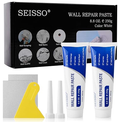 Stucco per Muro, 250g×2 Kits Stucco Riempitivo per Muro,Grande Capacità Crema Riparatrice Muri,stucco pronto all'uso per Graffiti,cavillature e piccole crepe finitura liscia - Honorern