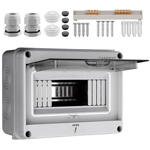 CAMWAY 24 Moduli Scatola Elettrica Esterno,Quadro Elettrico Esterno con Terminale IP65 Impermeabile per Giardino - Honorern