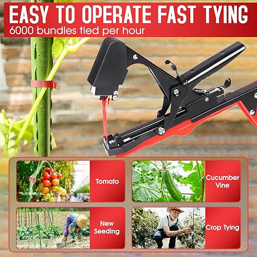 Legatrice per Piante Pomodori, 45mm Legatrice per Piante, Legatrice per Vigneto, UVA e orto SW-8107 - Honorern