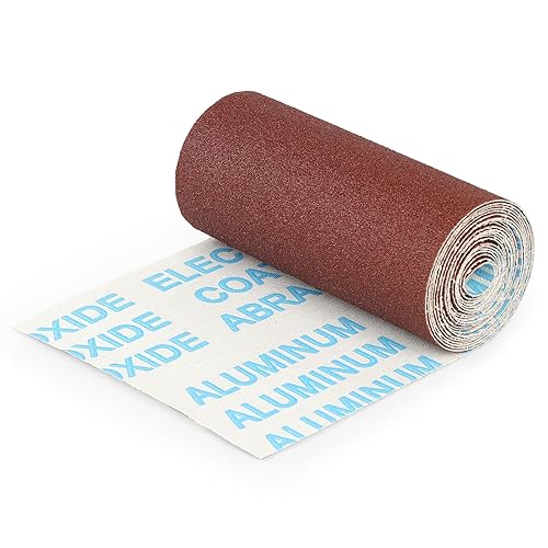 Rotolo di Carta Abrasiva, 100 mm x 6m Rotoli di fogli, macinazione ad umido Carta Abrasiva Rotolo per Legno Metallo Inox Acciaio Inox(Grana 100) - Honorern