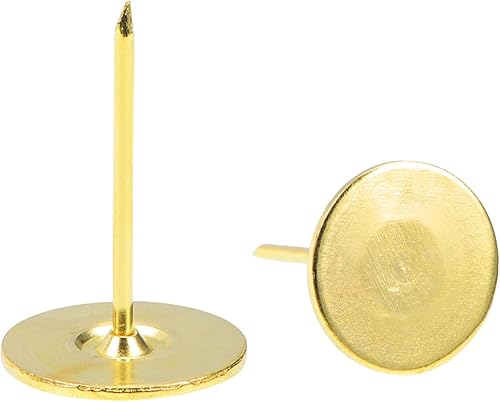 30 Pz di Chiodi per Tappezzeria, Testa Piatta da 19mmx30mm, Chiodi Decorativi per Mobili, Puntine per Mobili, divani, Testiere, Colore Oro - Honorern