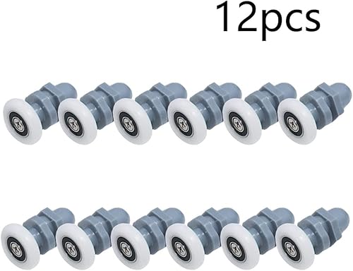 Pamtns Ruote Box Doccia 12 Pezzi Cuscinetti Doccia Rulli per Porte Doccia Rulli Doccia Runner Rullo Strumenti di Ricambio Cuscinetti Doccia Rullo per Anta Scorrevole Bottom Top Pulegge Ruote 20mm - Honorern