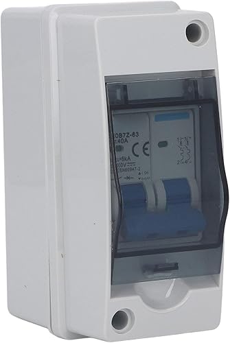 Interruttore Magnetotermico 40A DC Coperchio Protettivo Trasparente Interruttore Magnetotermico Miniaturizzato con Scatola di Distribuzione IP65 1000V - Honorern