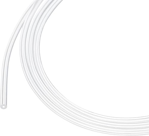 Rebower Tubo Silicone 1m (3ft) 0.8mm ID 2mm OD Trasparente Tubo Plastica Industriale Silicone Puro Pompa, Sifonaggio, Drenaggio, Irrigazione, Birrificazione, 0.03' x 0.08' - Honorern