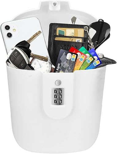 Cassaforte Portatile da Spiaggia, 2L Cassetta Sicurezza Spiaggia, Cassaforte da Spiaggia per Ombrellone per Cavo Rimovibile, Mini Cassaforte Portatile da Spiaggia con Codice Numerico, Campeggio - Honorern