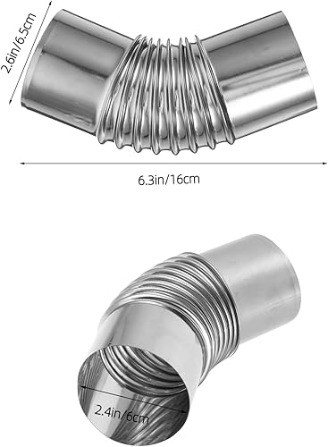 Tubo Di Scarico Per A Gomito Da 90 Gradi Rivestimento Per in Acciaio Inossidabile Tubo Di Scarico Per Stufa Compatibile Con Riscaldatore Da Campeggio Per Tende - Honorern