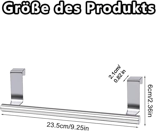 Porta asciugamani in acciaio inox, 2 pezzi, per cucina - Honorern