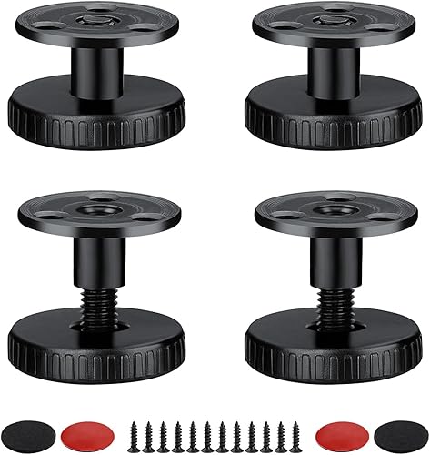 4 piedini regolabili per mobili da 47 a 64 mm, allungabili con dadi di collegamento, forati o autoadesivi, silenziosi e delicati sul pavimento, per mobili o dispositivi mobili - Honorern