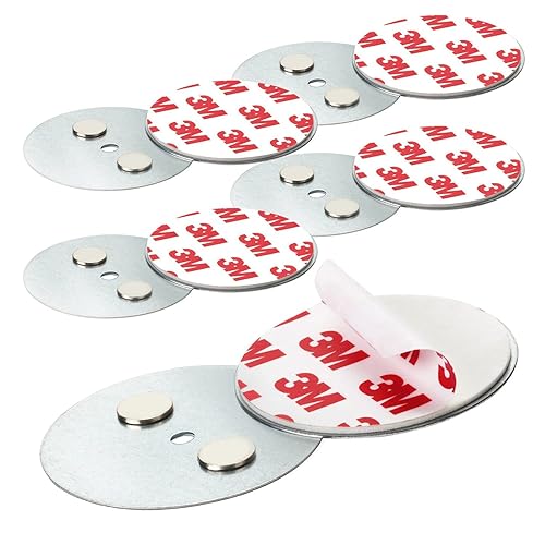 Supporto Magnetico per Rilevatore di Fumo con Ø 50 mm – Set da 5 – Magneti Autoadesivi per Tutti Rilevatori di Fumo - 3M Calamite Adesive con Attacco Facile Senza Perforazione o Viti - Honorern