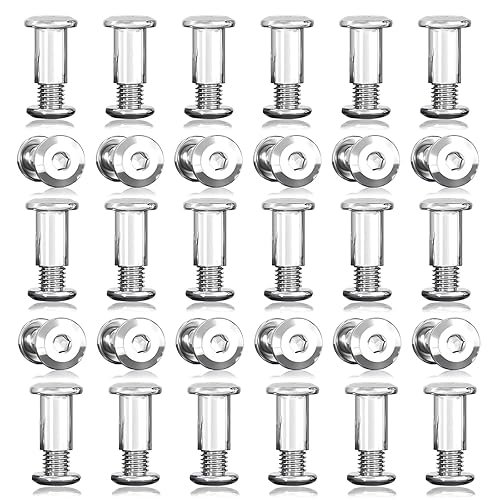 30 Pezzi Viti di Collegamento M4 X 10 Mm, Viti per Collegare Mobili In Acciaio 304 Inox A2 V2a Vite di Giunzione Vitis A Manicotto Connettore per Armadio (30 Vitis per Mobili, 30 Dadi A Manica) - Honorern
