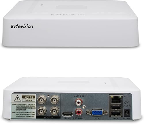 4K Lite DVR 4 Canali Video Recorder con Rilevamento di Persone/Veicoli Sorveglianza Videoregistratore CCTV CVBS/AHD/TVI/CVI/IP Sicurezza di Sistema Avviso e-mail con Immagini senza HDD - Honorern