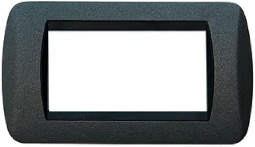 LIVING INT - PLACCA 4P GRAFITE TITANIO (BTICINO cod. L4804GFT) - Honorern