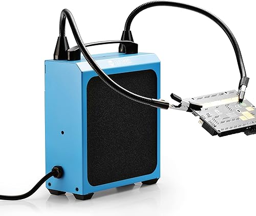 Assorbitore di fumo con bracci di saldatura magnetici flessibili per lavori di saldatura, stazione di lavoro fai da te, 4 tappetini per filtro a carbone attivo - Honorern