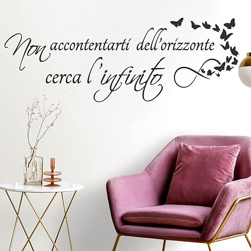 Scritte adesive per pareti, Adesivi Murali Frasi Motivazionali, Adesivo muro decorativo con Frase Adesiva personalizzabile per Decorazioni Pareti, Mobili, Camera in stile Moderno - Honorern