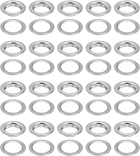 Kit 20pz Strumenti per Occhielli 25mm Kit Occhielli Metallo con Strumenti Installazione per Scarpe, Vestiti, Pelle, Tessuto, Cintura Fai da Te, Argento - Honorern