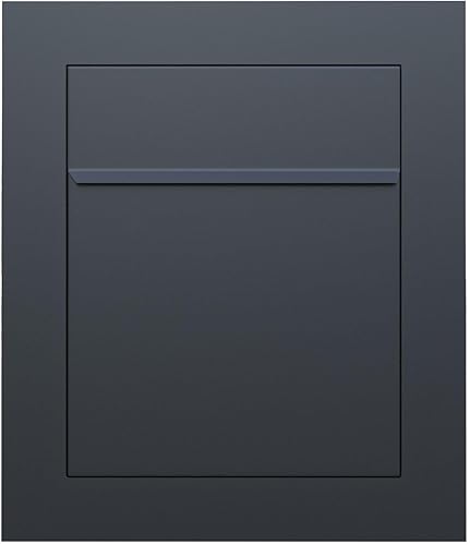 Bravios - Cassetta delle lettere da incasso a incasso, colore: Nero - Honorern