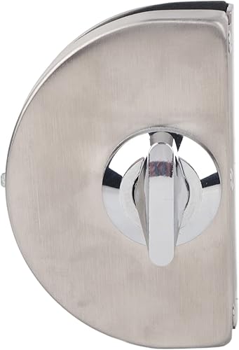 Serratura per Porta in Vetro Singola Senza Telaio, 10‑12 Mm, Acciaio Inossidabile, Senza Trapano, Stile Scorrevole per Bagno e Ufficio, Fornisce Sicurezza e Protezione Antifurto - Honorern