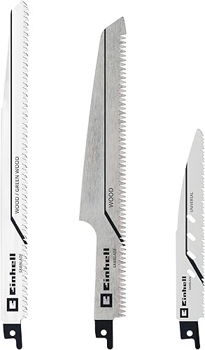 Einhell - Set di 3 lame per sega universale (per legno e metallo, accessori per seghe universali/seghe alternative, ideale per dispositivi senza fili) - Honorern