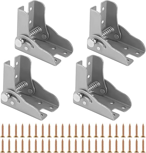 4 Pezzi Gambe per Tavoli Pieghevoli Cerniere per Legno Gambe Pieghevoli per Tavolo con 44 Viti Gambe Tavolo Pieghevoli per Tavoli e Letti in Legno - Honorern