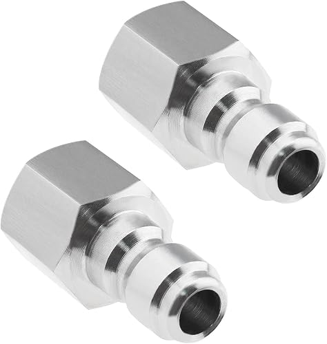eMagTech 2PCS Adattatore per idropulitrice 1/4 Pollici Maschio BSP Raccordo a connessione Rapida Accoppiatore in Acciaio Inossidabile 304 per Lancia a spruzzo con Uscita idropulitrice 5000 PSI - Honorern