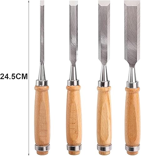 Scalpello Da Legno In Acciaio 6MM Robusto Scalpello Piatto Per Intaglio Del Legno In Acciaio Professionale Per Lavori Di Falegnameria E Intagl io Resistente Strumento Di Precisione - Honorern