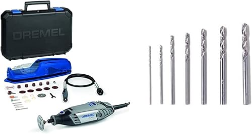 Dremel 3000 Utensile Multifunzione Rotativo, 1 Complemento, 25 Accessori per Intagliare, Incidere, Fresare & 628 Set di 7 Punte per la Foratura di Precisione - Honorern