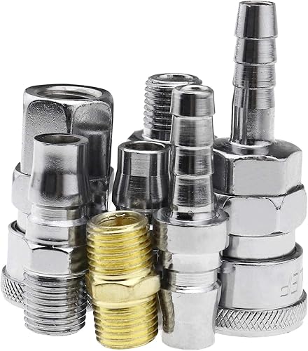 Kit di raccordi per compressore d'aria BSP per tubo dell'aria con connettore rapido pneumatico e accoppiatore e spina - Honorern