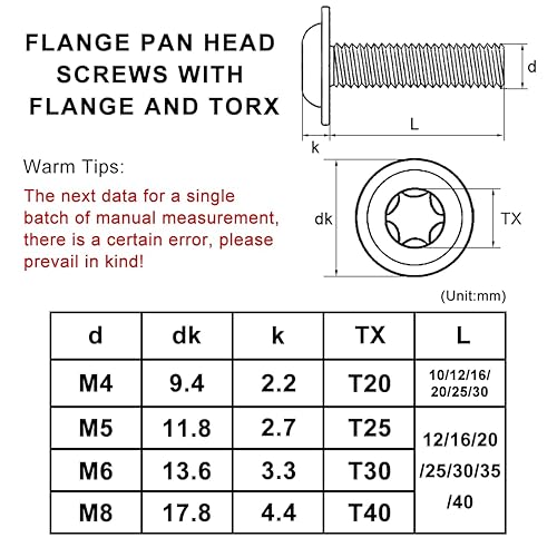 Viti Testa Bombata 10 Pezzi M8x20mm Viti Torx Bulloni Testa Tonda ISO 7380-2 Viti A Flangia Acciaio Inox A2 V2A Bulloni Testa Tonda, Interamente Filettate - Honorern
