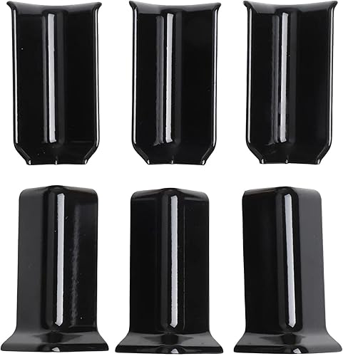 Set di 6 blocchi angolari per battiscopa da parete, angoli interni ed esterni per 8 cm di altezza, diversi colori, facile da installare, robusto materiale ABS (M White) - Honorern