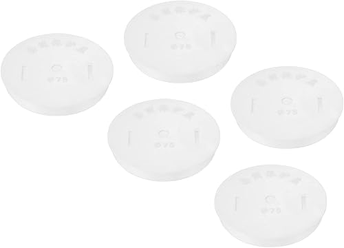 75mm OD Fissa Tipo Foro Tappi, 5pz Post Tubo Foro Fissaggio Coperchio Tubo Estremità Tappo per Tubatura Protezione, Bianco - Honorern