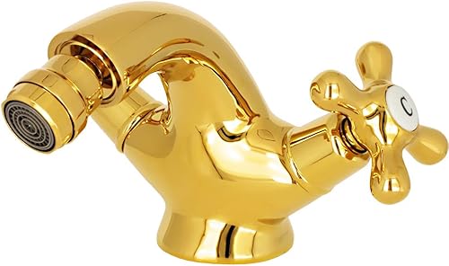 Retro Design Bidet Rubinetto Mixer Sanlingo Oro GLORIA - Honorern