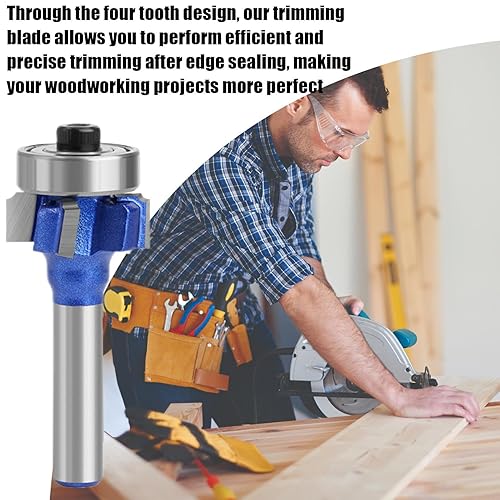 Punte per fresatura per la lavorazione del legno, punta per fresatura di bordi | Punta per fresa per formatura di bordi rotondi | Punta professionale per la formazione dei bordi in carburo a 4 denti p - Honorern