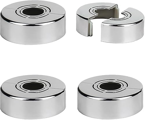 Set di 4 rosette per tubi, rosette di copertura per rubinetti, rosette per rubinetti, rosette di copertura in acciaio inox (21 mm) - Honorern
