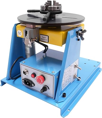 Tavolo girevole per saldatura da 20 W, posizionatore per saldatura da 1 a 12 giri/min, tavolo girevole da 10 kg, angolo di inclinazione da 0 a 90°, per taglio, levigatura, montaggio - Honorern
