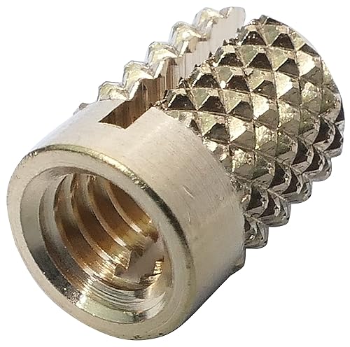 AERZETIX - C19145-10 inserti filettati in ottone - Inserto di espansione - per termoplastica - Filettatura M4 4,8 mm - Honorern