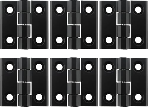 6 cerniere nere in acciaio inox, cerniere a sfera, cerniere a vite, cerniera in metallo 40 x 40 cm, per diversi tipi di porte, cassette degli attrezzi. - Honorern