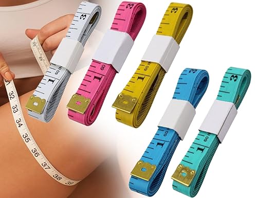 5 pezzi metro a nastro, metro a nastro per il corpo, metro a nastro morbido da 150 cm, metro a nastro a colori, metro a nastro per il corpo, metro a nastro, metro a nastro biadesivo - Honorern