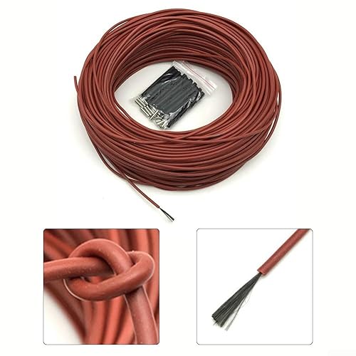 Cavo riscaldante in fibra di carbonio per riscaldamento a pavimento, 12 K, 33 Ω, guaina in gomma siliconica (30 m) - Honorern
