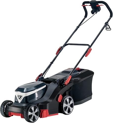 AL-KO Tosaerba elettrico 3.82 E Easy, alloggiamento in plastica, scatola di raccolta da 45 l, adatto per prati fino a 500 m², 6 volte nero-grigio Easy 38 cm/1.600 Watt - Honorern