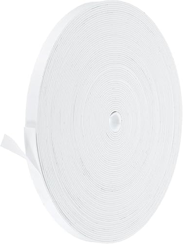 Nastro di Tenuta per Porte in Gomma, 1/2 Pollici x 1/16 Pollici x 66 Piedi Nastro Schiuma Adesiva Autoadesiva ad Alta Densità Isolante per Porte Finestre Aria Condizionata, Bianco - Honorern