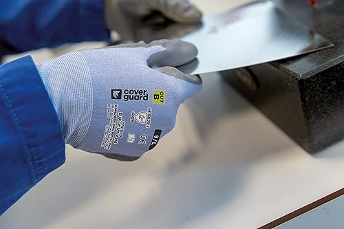 Coverguard - Gants anti coupures bleu enduit PU EUROCUT P318 (Pack de 5) 8 Bleu - Honorern