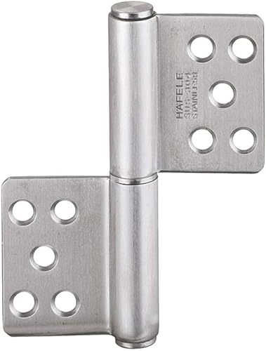 Gedotec Startec H2205 - Cerniera a Vite per Porte in Legno e Interne, Acciaio Inox Opaco Spazzolato, Portata 80 kg, 2 Pezzi, per Porte da Giardino - Honorern