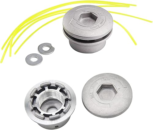 2PCS Alluminio Testina Decespugliatore Testine Tagliabordi Tagliaerba Universale per Tagliaerba Decespugliatore a Benzina - Honorern