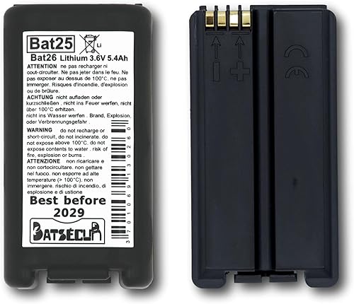 Pack 2 Batterie Allarme BAT25 Compatibile con BATLi25 BATLi26 BAT26 DAITEM Hager ATRAL 3.6V 4Ah - 3.6V 5.4Ah Li-SOCl2 - Honorern