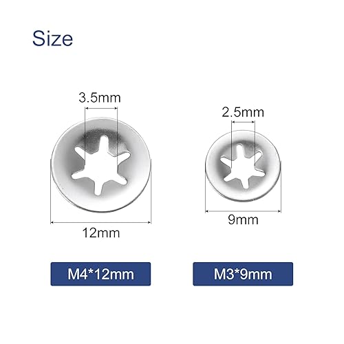 Set di 20 Rondelle di Bloccaggio a Stella con Denti Interni M3 M4, Rondelle di Bloccaggio a Pressione, Rondelle di Bloccaggio Veloci, in Acciaio Inossidabile 304 - Honorern