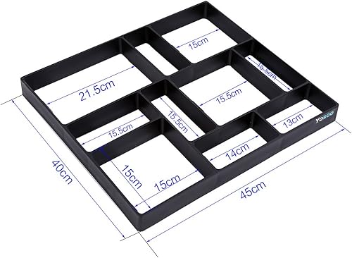 Stampo per Vialetto da Giardino, Stampo per pavimentazione, Modello di plastica per pavimentazione in Cemento, Mattoni, Pietra, Stampo Fai-da-Te, 45X40X4cm - Honorern