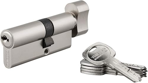 Cilindro europeo a pomolo 30Bx40 Trafic 6, nichel, antiperforazione, antirottura, 5 chiavi piatte reversibili- THIRARD - Honorern