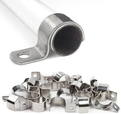 XPEX 10 Pezzi Fermacavo Unico Foro Morsetti Per Tubi Foro Singolo Ad Alte Prestazioni Staffa Per Tubo Collari Per Tubi Per Tubi Acqua,Gas,Tubi Pvc,Fissaggio Ø 21 Mm - Honorern